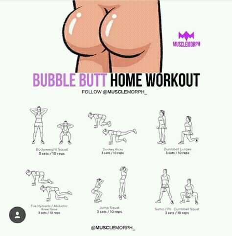 Bubble butt home workout @musclemorph #butt &butt #workout @workout @latlet #latlet