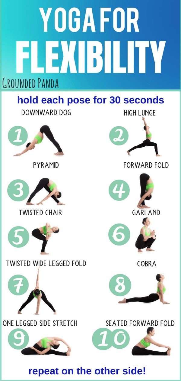 #yoga @yoga 30s yoga for flexibility @groundedpanda - downward dog , pyramid , twisted chair , high lunge , garland , cobra , ...