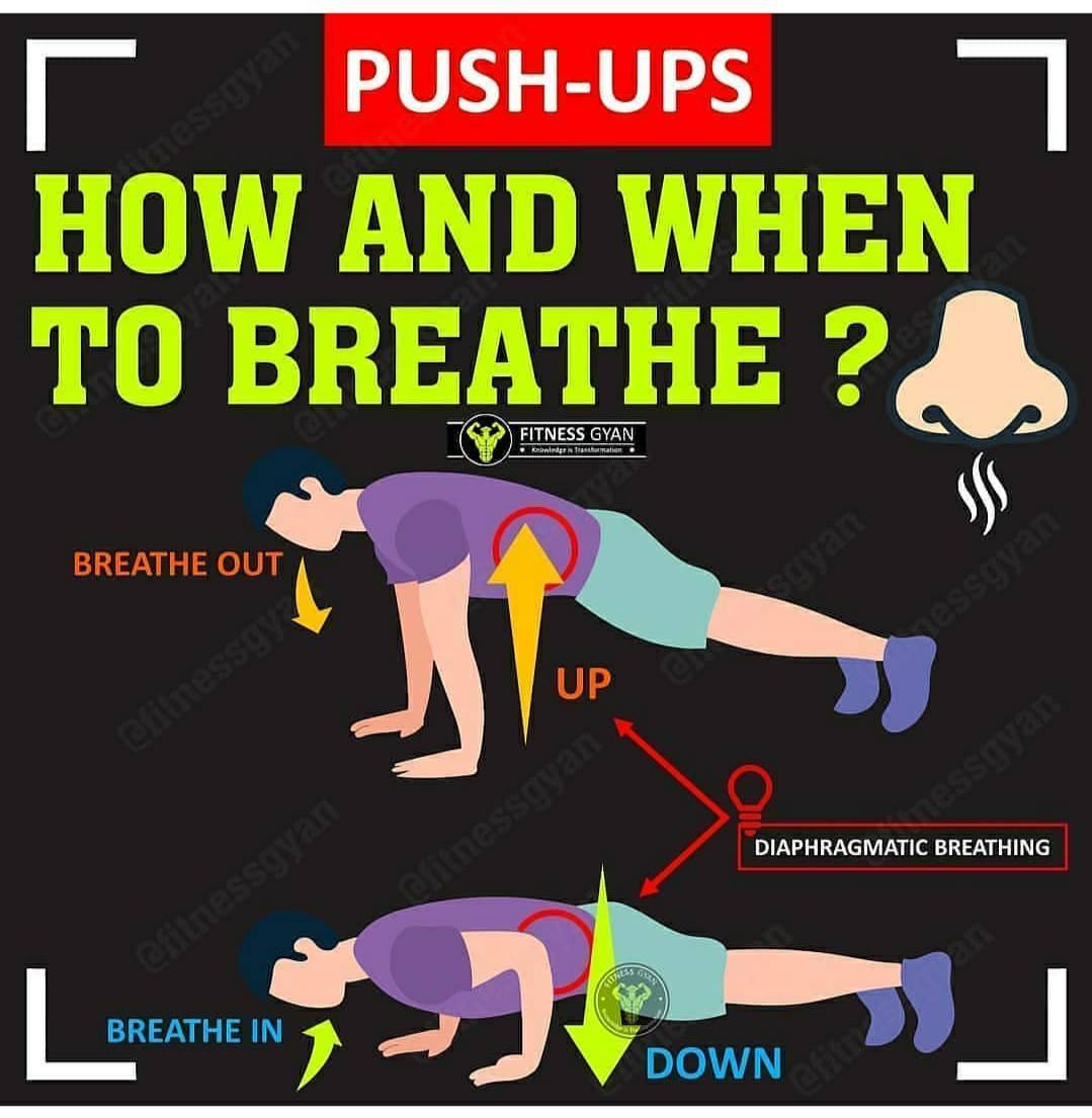 🚀Very important information🚀 Gym Help 👇👇 #PushUps #Sport #Push-Ups How and when to breath ?