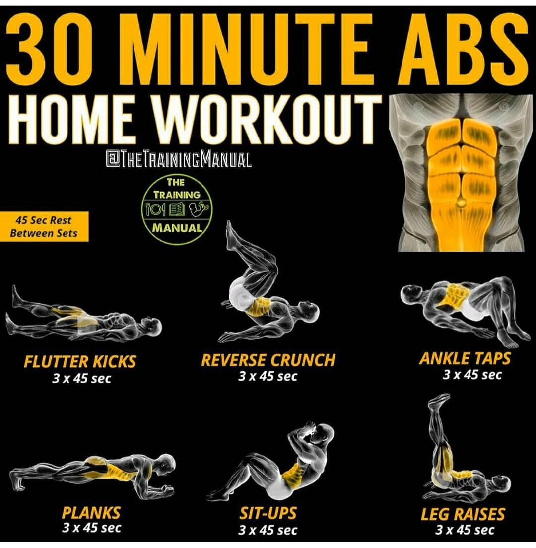 #ABS 30 minutes Home workout #Workout #Home #HomeWorkout #Learnandgrowfitness - Share this info ! 💪